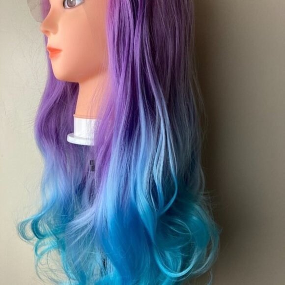 Purple Wigs Blue Wigs Lace Front Wig - Picture 5 of 6